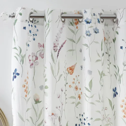 Miniatura 9 de naturetalk Cortinas de privacidad con patrón floral mixto, no se transparentan, cortinas lisas y sedosas con ojales plateados antiguos en la parte