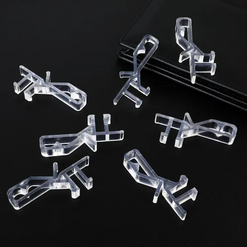Miniatura 2 de 24 clips de cenefa de canal oculto, clips de plástico transparente de 1-7/8 pulgadas para persianas para cenefa con una ranura en la parte posterior