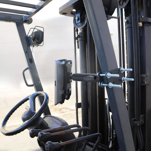 Miniatura 7 de ARKON Mounts Forklift Slim-Grip Soporte para tableta Placa de montaje duradera Eje de metal ajustable de 6 pulgadas Soporte para tableta