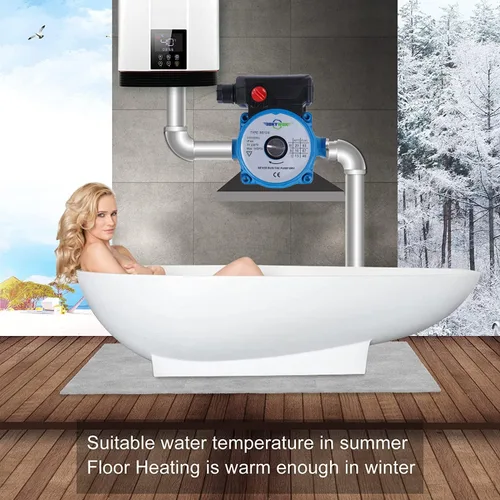 Miniatura 3 de Bomba de circulación de agua caliente doméstica de 110 V NPT 3/4 pulgadas, bomba recirculadora de agua caliente de 3 velocidades, bomba circuladora