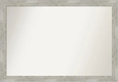 Miniatura 202 de Amanti Art Espejo de baño gris para sobre el fregadero, 31 x 48 pulgadas, espejo de tocador rectangular estrecho de color gris, marco de madera