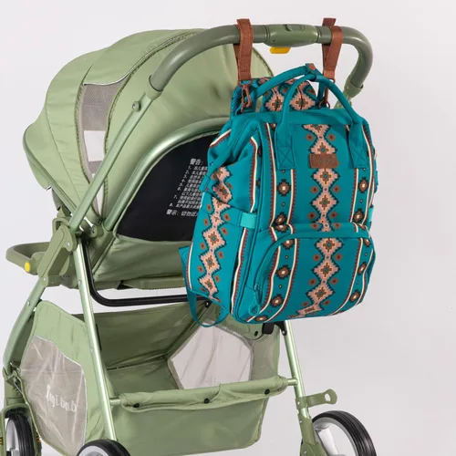 Miniatura 6 de Mochila de Pañales Montana West Wrangler Mochila de Pañales para Bebé Estilo Vaquero, Turquesa, Tamaño único, Estándar