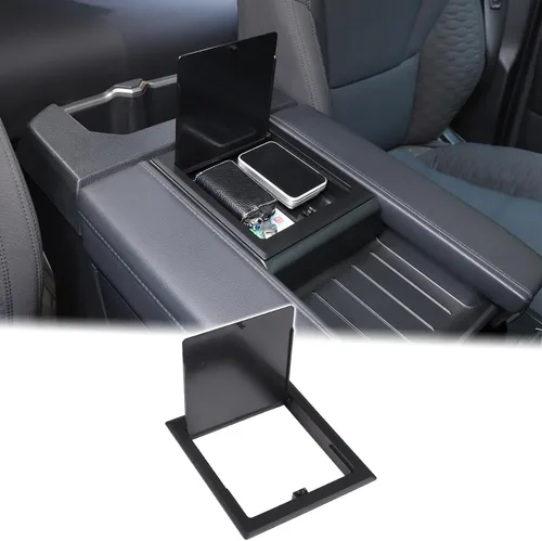 Miniatura 15 de Aunginsy Funda para caja de almacenamiento oculta compatible con Toyota Tundra 2022 2023 2024 2025 2026, bandeja organizadora de consola central