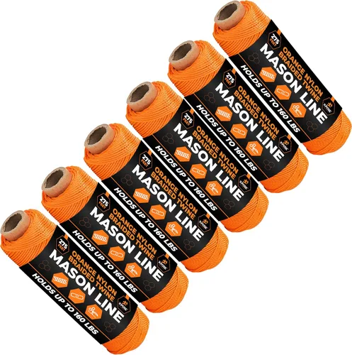 Miniatura 9 de Xpose Safety Green Mason Line String - Cuerda de nailon trenzado #18 - Línea de construcción duradera de 275 pies para herramientas de mampostería