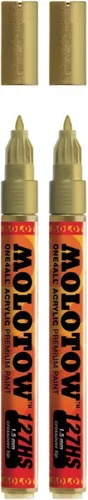 Miniatura 3 de Molotow ONE4ALL - Marcador de pintura acrílica, 0.059 in, negro metálico, 1 cada uno (127.501)