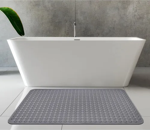 Miniatura 7 de Tapete de Ducha Extra Grande, Yonala 47.2 x 31.5 Pulgadas Tapetes de Ducha Antideslizantes para Interior de Ducha con Orificio de Drenaje