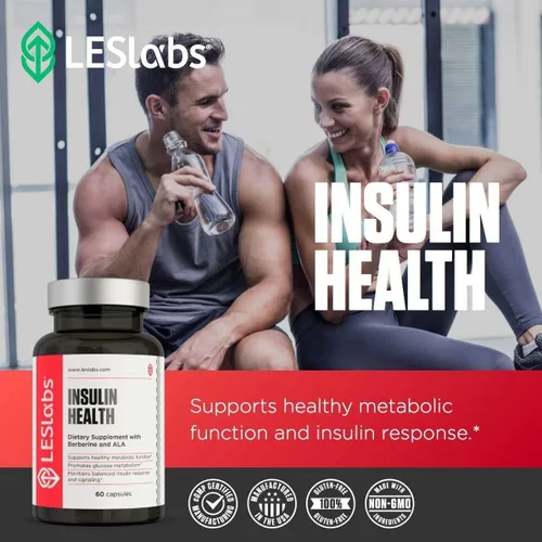 Miniatura 7 de LES Labs Insulin Health Metabolic Health and Support, metabolismo de lípidos y carbohidratos Berberina, cromo, hoja de olivo, ácido alfa lipoico
