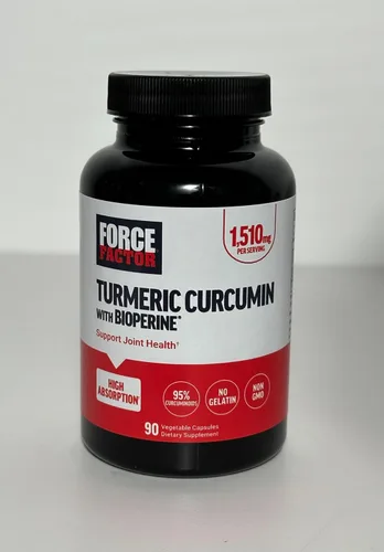 Miniatura 10 de Force Factor Suplemento de curcumina de cúrcuma con pimienta negra, suplemento de apoyo articular con BioPerine para una mayor absorción, sin
