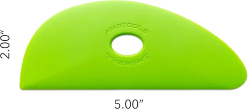 Miniatura 2 de Mudtools Costilla Polímero Verde Tamaño 3 Mediano - Hoja - Cerámica, Cerámica, Arcilla - G3 Verde-Medium (G3)
