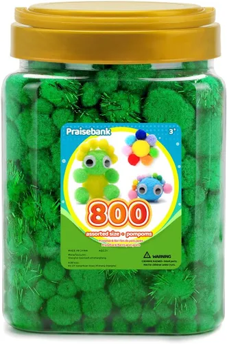 Miniatura 36 de Praisebank 300 pompones de 1 pulgada para artes y manualidades, manualidades en tarro