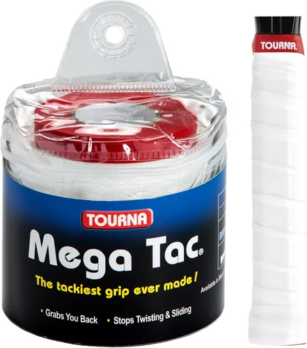 Miniatura 7 de Tourna Mega Tac Extra Tacky Overgrip - Paquete de 30 Negro