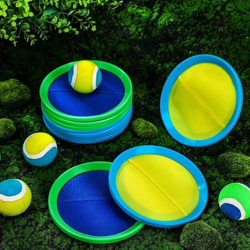 Miniatura 7 de Charniol Juguetes para niños, juego de lanzar y atrapar, juego de playa, juegos deportivos de pelota al aire libre, juguetes de nailon para niños