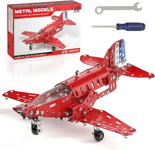 Miniatura 10 de Lucky Doug Juguetes de construcción, modelo de avión – Juguetes de construcción de bricolaje para niños de 8 a 12 años, juguetes de ciencia