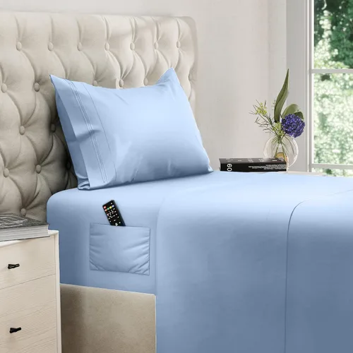 Miniatura 48 de DREAMCARE Juego de sábanas California King, 6 piezas, sábanas refrescantes para cama, sábanas Cal King de hasta 21 pulgadas de profundidad, 02