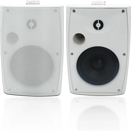 Miniatura 8 de STUDIOFINIX Altavoces para exteriores de 6.5 pulgadas, 400 W, con cable, impermeables, pasivos con graves potentes, altavoces de montaje en pared