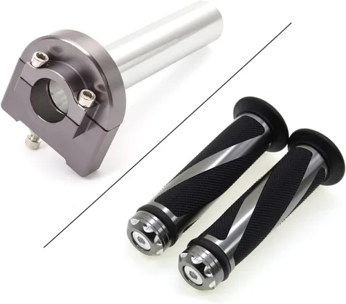 Miniatura 7 de Manillar de motocicleta de 7/8 pulgadas con tubo de acelerador de giro rápido CNC anodizado, control de palanca motorizado para la mayoría