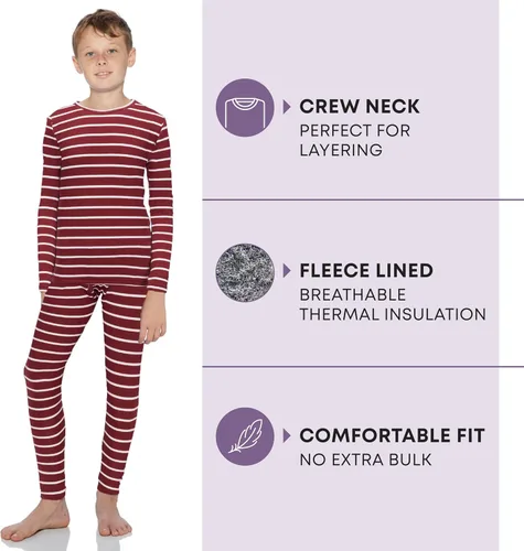 Miniatura 108 de Rocky Ropa interior térmica para niños, ropa interior larga para niños, capa base para clima frío/esquí