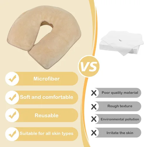 Miniatura 4 de SINLAND Fundas de microfibra para cuna facial, tamaño grande, suave y reutilizable, antiadherente, para reposacabezas de masaje, adecuada