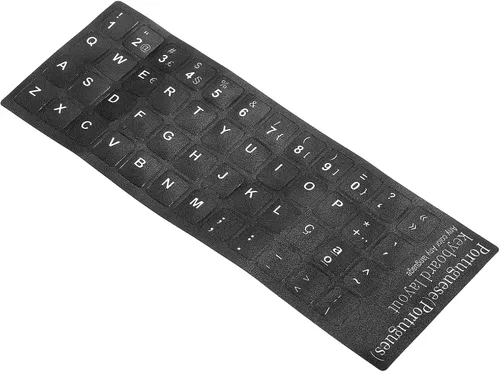 Miniatura 6 de PATIKIL Calcomanías portuguesas para diseño de teclado, paquete de 4 fundas universales de repuesto para teclados de computadora de escritorio