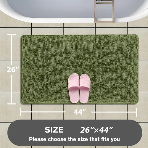 Miniatura 68 de Alfombra de baño pequeña de 12 x 18 pulgadas, lavable y absorbente, antideslizante, alfombra de baño de felpilla gruesa y suave para baño, ducha