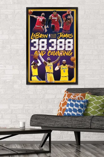 Miniatura 2 de Trends International NBA League - Póster de pared de LeBron James All-Time Scoring Leader, 34 pulgadas de largo x 22.4 pulgadas de ancho, versión