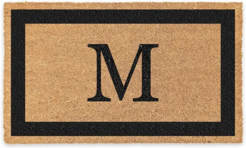 Miniatura 8 de COCO MATS 'N MORE Tapete personalizado de fibra de coco para puerta delantera, tapete de bienvenida con monograma para entrada al hogar, tapete