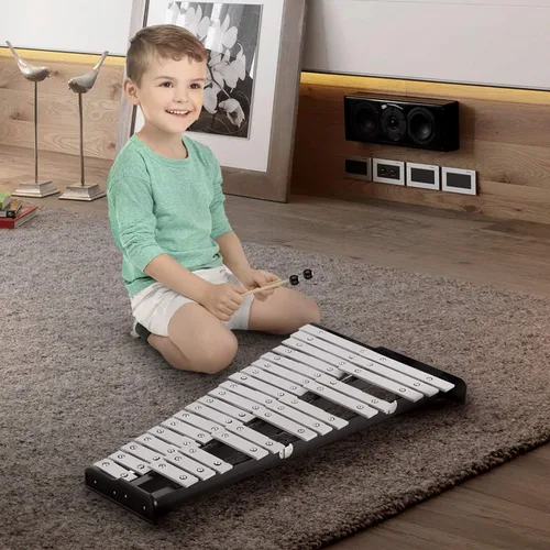 Miniatura 8 de Kit de Glockenspiel y Xilófono Eastar Avanzado de 32 Notas para Principiantes, Kit de Percusión con Almohadilla de Práctica de Tambor de 8 Pulgadas