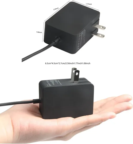 Miniatura 3 de Reemplazo Surface 3 Cargador 13W 5.2V 2.5A Adaptador de Alimentación de CA Cable de Cargador para Microsoft Surface 3, Modelo 1623 1624 1645 Tablet