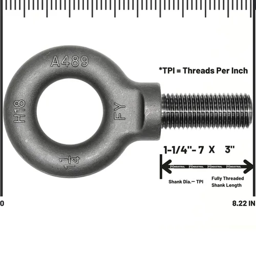 Miniatura 3 de Perno de Ojo de Hombro para Elevación de 1-1/4"-7 X 3