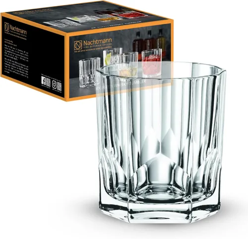 Miniatura 12 de Nachtmann Aspen Collection Highball Vasos, juego de 4, vasos largos para beber, cristalería de 11 onzas de alto, para mezclar bebidas y cócteles