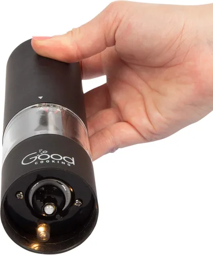Miniatura 6 de Molinillo eléctrico de pimienta y molino de sal, dispensador de especias con una sola mano con luz LED y grosor ajustable, mejora de cocina premium