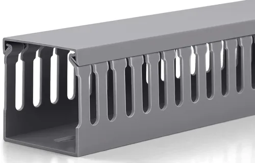 ZhiYo – Canal para cable de 3x3 pulgadas, bandeja grande para alambre de 6.6 pies (2xL3.2 pies), ocultador de cables para gestión de cables de red,