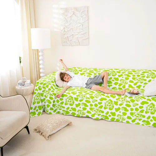 Miniatura 3 de Erosebridal Funda protectora para sofá, diseño de vaca lechera, diseño de vaca verde manzana, funda acolchada para sofá de animales occidentales
