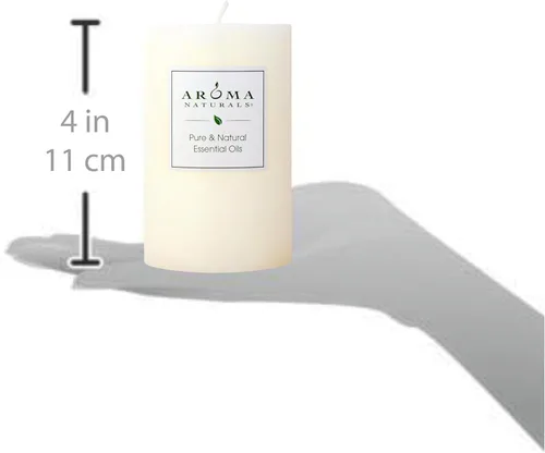 Miniatura 3 de Aroma Naturals Vela de Pilar Perfumada con Aceite Esencial de Naranja, Clavo y Canela, Peace Pearl, 2.5 pulgadas x 4 pulgadas