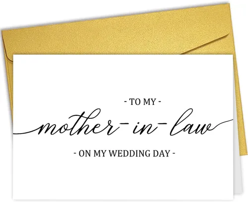 Miniatura 14 de Nchigedy Tarjeta del día de boda para padre, tarjeta de agradecimiento, interior en blanco, 8 x 5.3 pulgadas, tarjeta pesada, funda protectora de #6