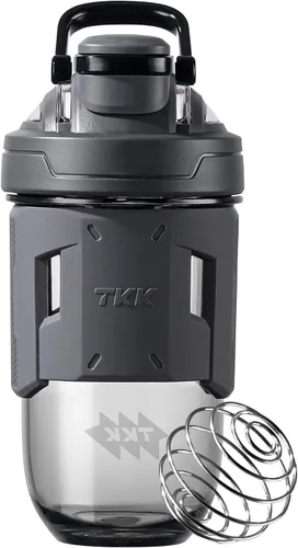 Miniatura 9 de TKK Blender Shaker Bottle 24 onzas con bola mezcladora de plástico para proteínas antes y después del entrenamiento, vaso mezclador de bebidas