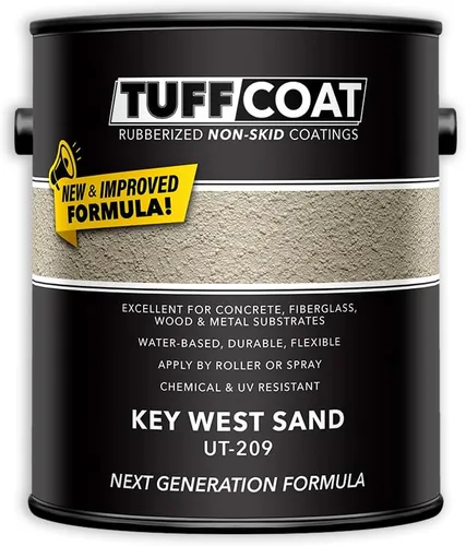 Miniatura 18 de Tuff Coat UT-213 Gris Medio - 5 Galones: Revestimiento sumergible, a base de agua, de goma antideslizante