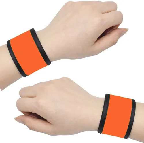 Miniatura 8 de Pulseras LED que brillan con luz para el brazo, bandas de muñeca intermitentes de alta visibilidad, luces de equipo de seguridad para ciclismo