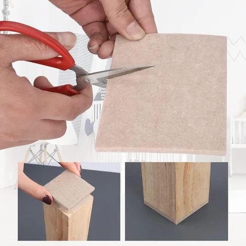 Miniatura 5 de 73 almohadillas de fieltro para muebles, protectores de suelo para sillas, autoadhesivos, protectores de patas de silla para suelos de madera dura
