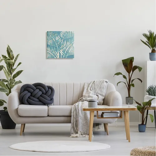 Miniatura 3 de Stupell Industries Flora Kouta - Lienzo abstracto con hojas tropicales Stupell Industries 17 x 17 Inches, Easy to Hang and Sturdy, Made in USA