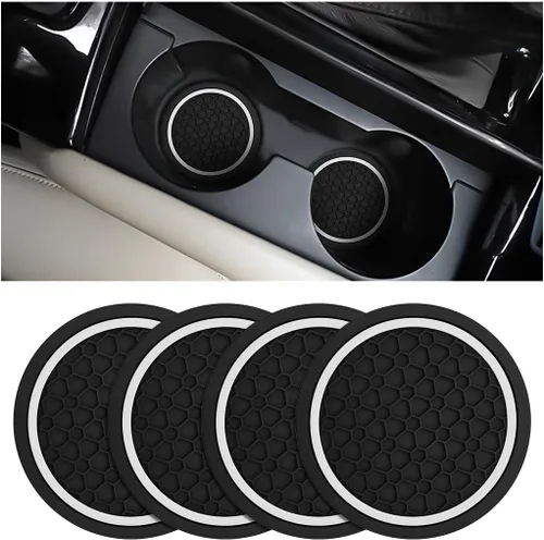 Miniatura 41 de Mandark 2 piezas posavasos para portavasos de automóvil, almohadillas antideslizantes de 2.75 pulgadas para insertar en portabotellas de agua