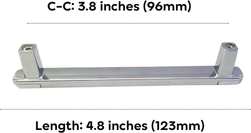 Miniatura 3 de CAYBO Juego de 5 tiradores dorados de 3.77 pulgadas (3.780 in) para cajones y gabinetes, tiradores y manijas de gabinete de cocina, cromados