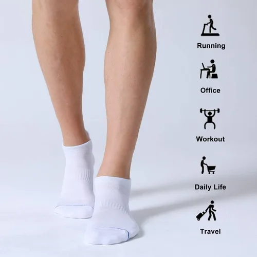 Miniatura 7 de FITRELL Men's 6 Pack Ankle Running Socks Low Cut Cushioned Athletic Sports Socks 7-99-1212-15