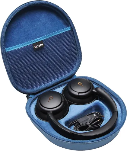 LTGEM - Funda compatible con auriculares híbridos Anker Soundcore Life Q20i / Q20 / Q30 / Q45 con cancelación activa de ruido, color azul