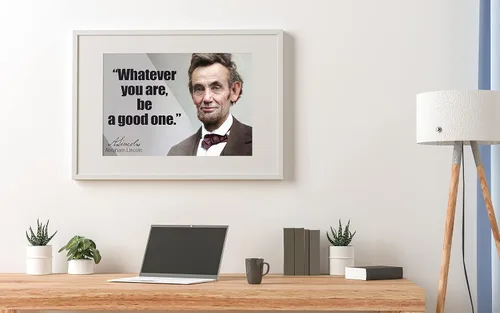 Miniatura 4 de Abraham Lincoln - Póster inspirador motivacional para el aula, mentalidad de crecimiento, maestros, recuerdos históricos, decoración educativa
