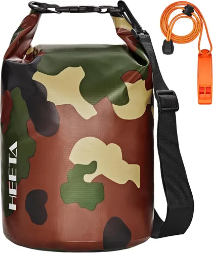 Miniatura 18 de HEETA - Bolsa seca impermeable para mujeres y hombres (versión actualizada) 5 L/10 L/20 L/30 L/40 L, bolsa de almacenamiento seca ligera con parte