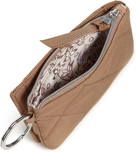 Miniatura 9 de Cartera de lujo de sarga con cremallera y protección RFID para mujer
