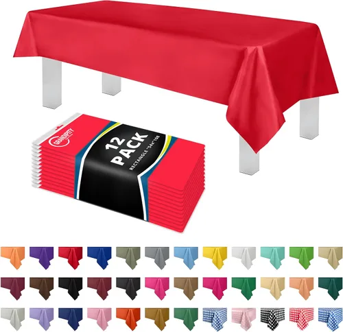 Miniatura 40 de Mantel de plástico de alta calidad - 54 in. x 108 pulgadas. Grandipity - Mantel rectangular (6 y 12 unidades), Agua (Aqua)