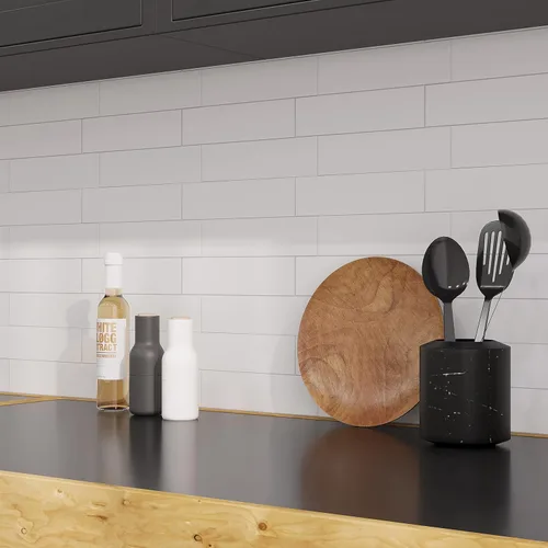 Miniatura 8 de Avant Decor 8 azulejos Azulejos de metro grandes compuestos de piedra Azulejos de cocina para despegar y pegar Azulejos de pared adhesivos