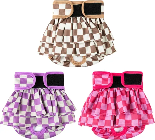 Miniatura 8 de wegreeco Pañales lavables para perras, pañales altamente absorbentes para perras en celo, período, incontinencia o micción excitable (paquete de 3)